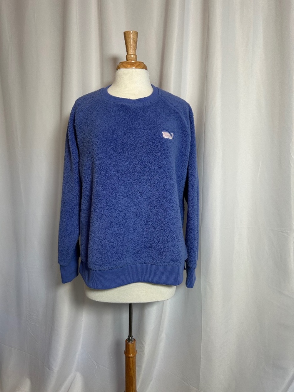 VINEYARD VINES BLUE FLEECE PULLOVER SWEATSHIRT - SIZE LARGE